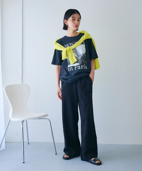 CROSS FUNCTION（クロスファンクション）の「《UV・接触冷感》エブ楽 エブ楽 ParisフォトプリントTシャツ【CROSS FUNCTION/クロスファンクション】（Tシャツ/カットソー・レディース・ホワイト/チャコールグレー・M/LL/L）」の10枚目の写真