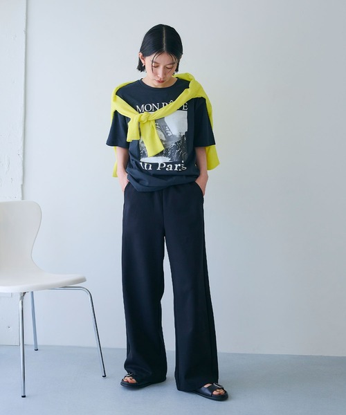 CROSS FUNCTION（クロスファンクション）の「《UV・接触冷感》エブ楽 エブ楽 ParisフォトプリントTシャツ【CROSS FUNCTION/クロスファンクション】（Tシャツ/カットソー・レディース・ホワイト/チャコールグレー・M/LL/L）」の11枚目の写真