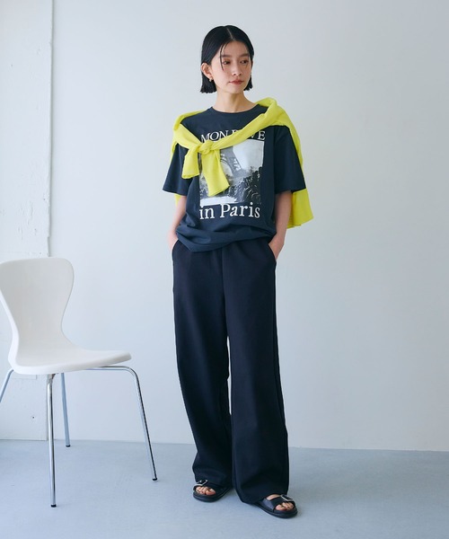 CROSS FUNCTION（クロスファンクション）の「《UV・接触冷感》エブ楽 エブ楽 ParisフォトプリントTシャツ【CROSS FUNCTION/クロスファンクション】（Tシャツ/カットソー・レディース・ホワイト/チャコールグレー・M/LL/L）」の12枚目の写真