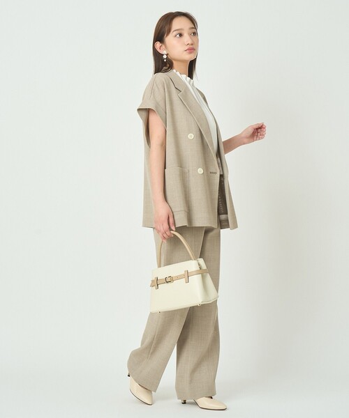 ANAYI（アナイ）の「カラミリネンライクフレンチスリーブ ジャケット〈セットアップ対応商品〉（その他アウター・レディース・ホワイト/ベージュ/ネイビー・38/36/34）」の16枚目の写真