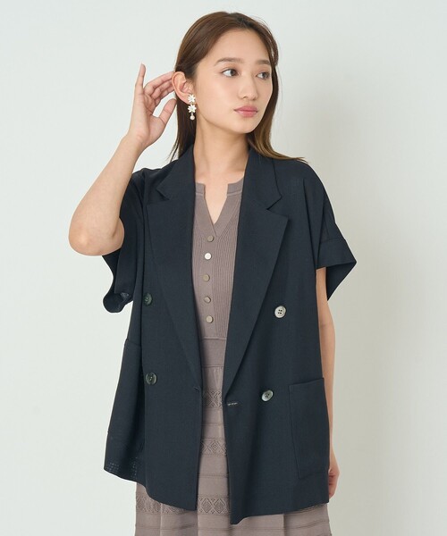 ANAYI（アナイ）の「カラミリネンライクフレンチスリーブ ジャケット〈セットアップ対応商品〉（その他アウター・レディース・ホワイト/ベージュ/ネイビー・38/36/34）」の18枚目の写真