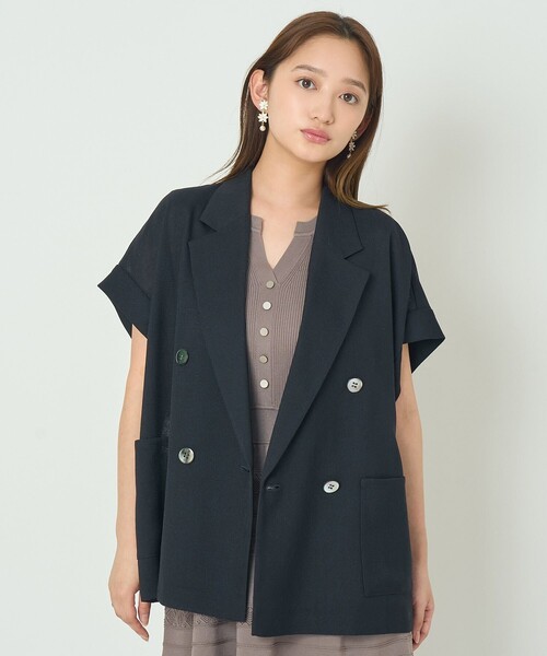ANAYI（アナイ）の「カラミリネンライクフレンチスリーブ ジャケット〈セットアップ対応商品〉（その他アウター・レディース・ホワイト/ベージュ/ネイビー・38/36/34）」の19枚目の写真