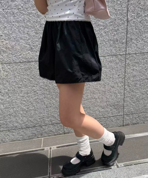 mebole（メボレ）の「ハイウエストレースショートパンツ（その他パンツ・レディース・ブラック/ホワイト・FREE）」の18枚目の写真