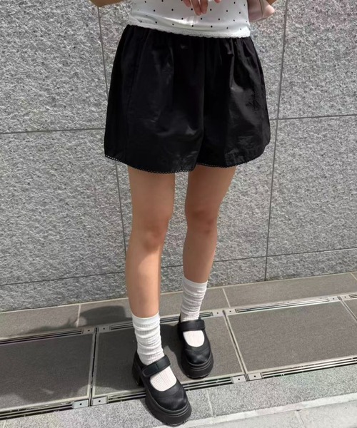 mebole（メボレ）の「ハイウエストレースショートパンツ（その他パンツ・レディース・ブラック/ホワイト・FREE）」の20枚目の写真