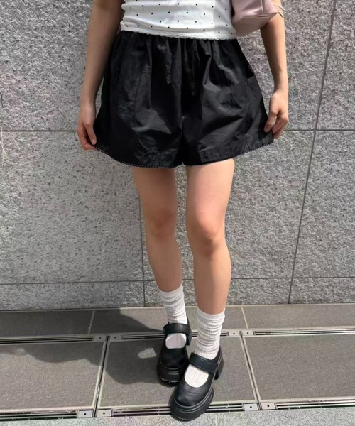 mebole（メボレ）の「ハイウエストレースショートパンツ（その他パンツ・レディース・ブラック/ホワイト・FREE）」の21枚目の写真