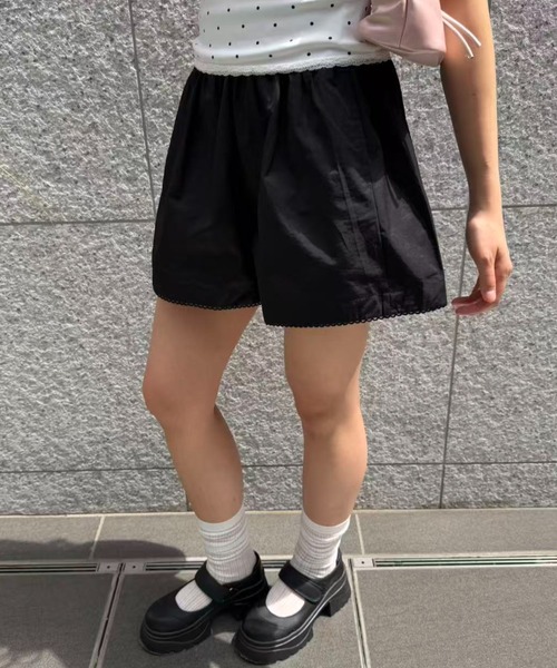 mebole（メボレ）の「ハイウエストレースショートパンツ（その他パンツ・レディース・ブラック/ホワイト・FREE）」の22枚目の写真
