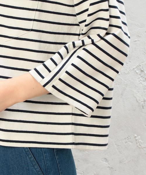 green label relaxing（グリーンレーベルリラクシング）の「※※※CF ヘヴィウェイト 7SL Tシャツ◆（Tシャツ/カットソー・レディース・オフホワイト/ホワイト×ネイビー/ダークグリーン/ネイビー・FREE）」の17枚目の写真