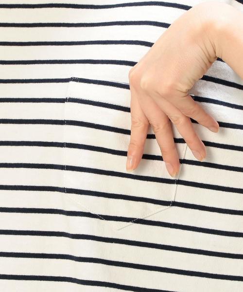 green label relaxing（グリーンレーベルリラクシング）の「※※※CF ヘヴィウェイト 7SL Tシャツ◆（Tシャツ/カットソー・レディース・オフホワイト/ホワイト×ネイビー/ダークグリーン/ネイビー・FREE）」の19枚目の写真