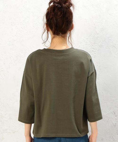 green label relaxing（グリーンレーベルリラクシング）の「※※※CF ヘヴィウェイト 7SL Tシャツ◆（Tシャツ/カットソー・レディース・オフホワイト/ホワイト×ネイビー/ダークグリーン/ネイビー・FREE）」の10枚目の写真