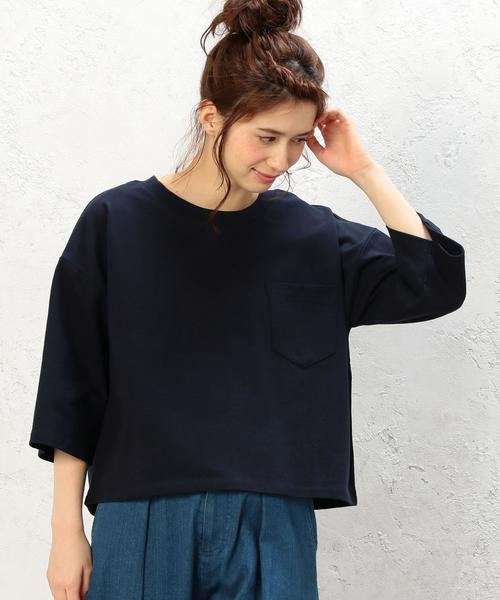 green label relaxing（グリーンレーベルリラクシング）の「※※※CF ヘヴィウェイト 7SL Tシャツ◆（Tシャツ/カットソー・レディース・オフホワイト/ホワイト×ネイビー/ダークグリーン/ネイビー・FREE）」の12枚目の写真