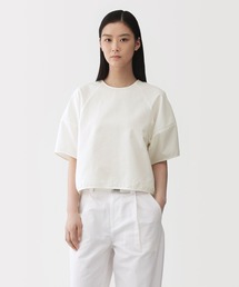 〔MUJI Labo〕婦人　和紙混バスケット織り　半袖ブラウス