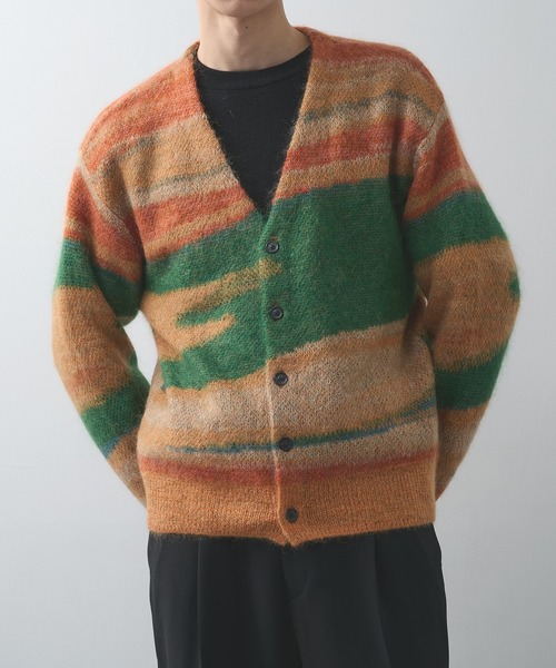 UNUSED(アンユーズド)の「【UNUSED】別注 mohair cardigan(カーディガン/ボレロ・メンズ・オレンジ・3)」の1枚目の写真