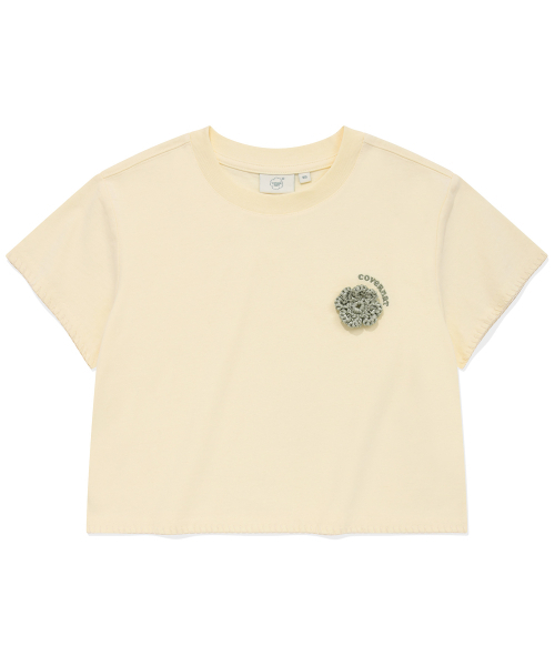 COVERNAT WOMAN(カバーナットウーマン)の「ウィメンズクロップオーバーサイズコサージュTシャツクリーム(Tシャツ/カットソー・レディース・その他・WM/WS)」の2枚目の写真