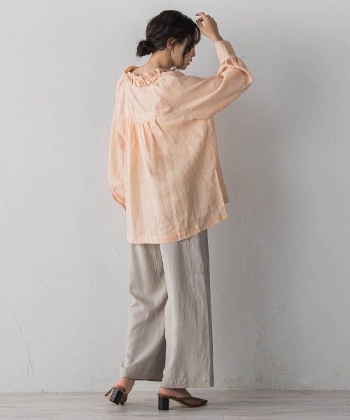 Droite lautreamont（ドロワットロートレアモン）の「シルキーリネンパンツ（その他パンツ・レディース・ベージュ/チャコールグレー・S/M）」の17枚目の写真