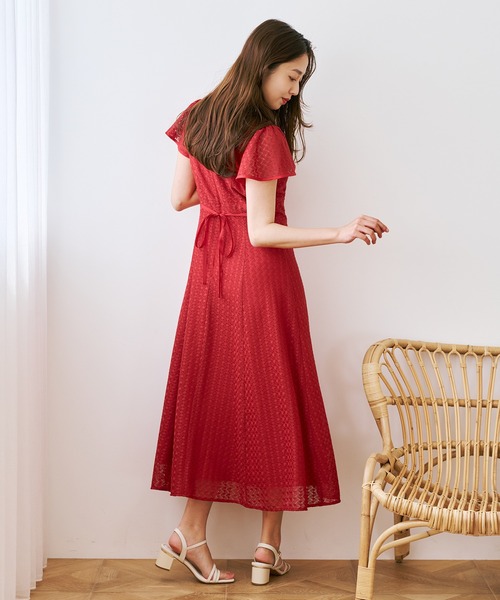 MISCH MASCH(ミッシュマッシュ)の「2026春夏新作 パイピングバルファスレースワンピース(ワンピース・レディース・ブラック/ライトグレー/ホワイト/レッド・M/S)」の7枚目の写真