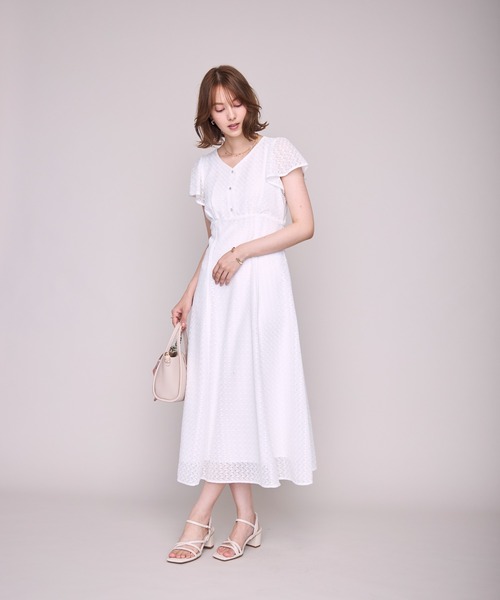 MISCH MASCH(ミッシュマッシュ)の「2026春夏新作 パイピングバルファスレースワンピース(ワンピース・レディース・ブラック/ライトグレー/ホワイト/レッド・M/S)」の8枚目の写真