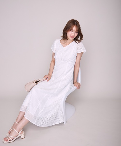 MISCH MASCH(ミッシュマッシュ)の「2026春夏新作 パイピングバルファスレースワンピース(ワンピース・レディース・ブラック/ライトグレー/ホワイト/レッド・M/S)」の20枚目の写真