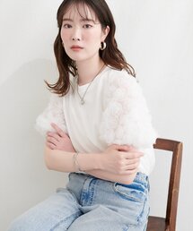 パフスリーブ」に該当するトップス（ホワイト/白色系・半袖