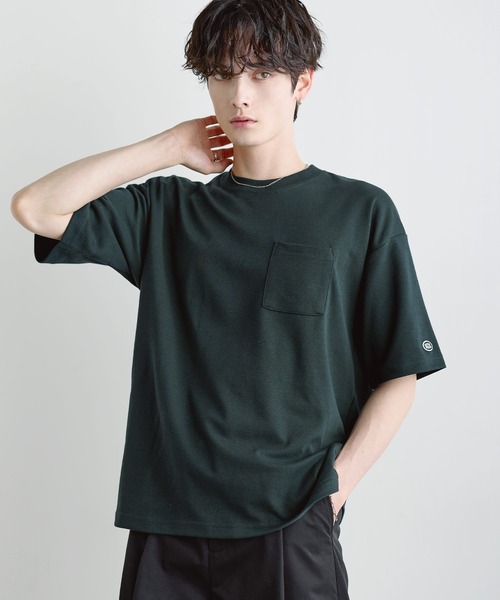DISCUS（ディスカス）の「【COOLMAX／ドライ機能】DISCUS／ポケットボックスTEE（Tシャツ/カットソー・メンズ・ブラック/グレイッシュベージュ/ピンクベージュ/ブルーグレー/ホワイト/ネイビー/スミクロ/ダークグリーン・XL/M/L）」の13枚目の写真