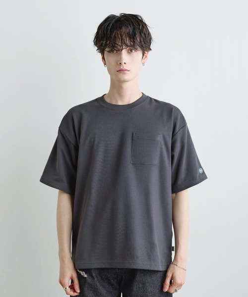 DISCUS（ディスカス）の「【COOLMAX／ドライ機能】DISCUS／ポケットボックスTEE（Tシャツ/カットソー・メンズ・ブラック/グレイッシュベージュ/ピンクベージュ/ブルーグレー/ホワイト/ネイビー/スミクロ/ダークグリーン・XL/M/L）」の22枚目の写真