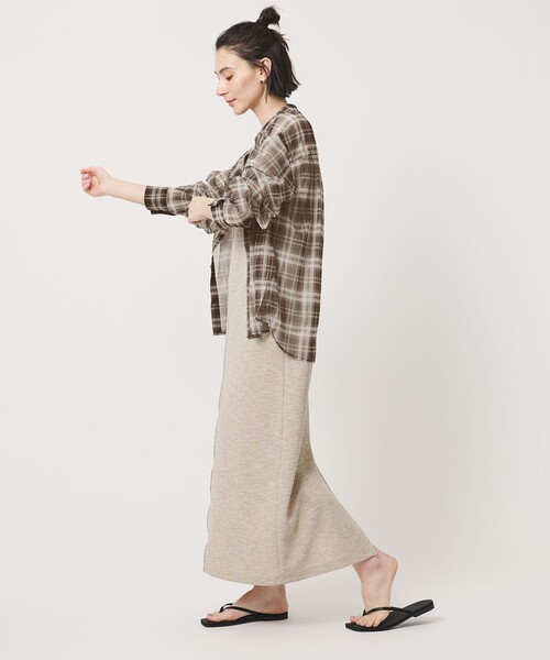 BEAUTY&YOUTH UNITED ARROWS(ビューティーアンドユースユナイテッドアローズ)の「【WEB限定】オンブレーチェック シアーバンドカラーシャツ ウォッシャブル(シャツ/ブラウス・レディース・ブラウン/ブラック・FREE)」の14枚目の写真