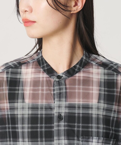 BEAUTY&YOUTH UNITED ARROWS(ビューティーアンドユースユナイテッドアローズ)の「【WEB限定】オンブレーチェック シアーバンドカラーシャツ ウォッシャブル(シャツ/ブラウス・レディース・ブラウン/ブラック・FREE)」の22枚目の写真