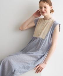 Crisp | front tuck stripe onepiece / フロントタックストライプワンピース(ワンピース)