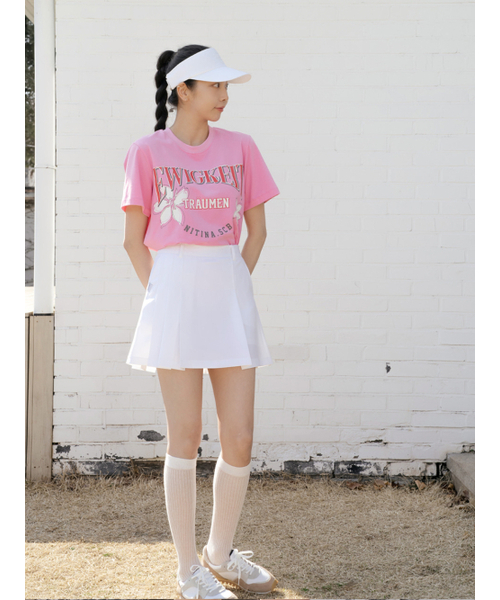 NITINA(ニティナ)の「グラフィックプリント半袖TシャツPK(Tシャツ/カットソー・レディース・ピンク・F)」の5枚目の写真