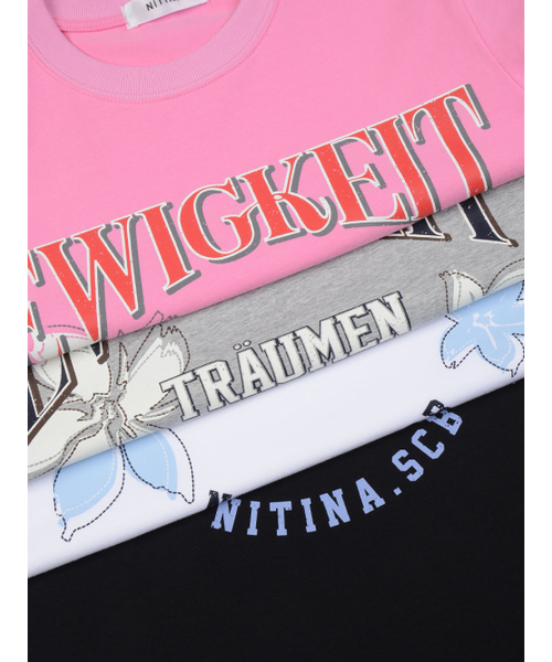 NITINA(ニティナ)の「グラフィックプリント半袖TシャツPK(Tシャツ/カットソー・レディース・ピンク・F)」の8枚目の写真