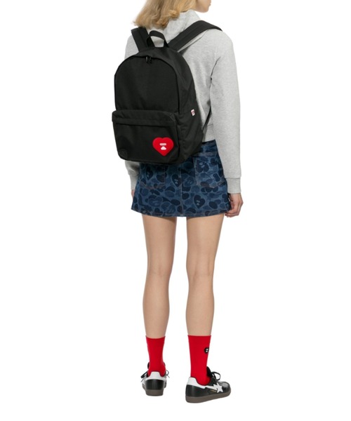 APEE BY A BATHING APE（エイピーバイアベイシングエイプ）の「HEART BADGE BACKPACK（バックパック/リュック・レディース・ブルー/レッド/ブラック・FREE）」の16枚目の写真