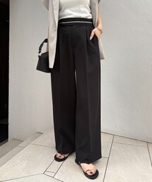 ワイドベルト1タックパンツ