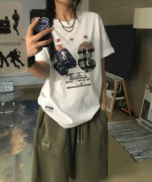 SEW-B(ソービー)の「BOHEMIAN オーバーサイズ 半袖Tシャツ(Tシャツ/カットソー・レディース・その他・FREE)」の3枚目の写真
