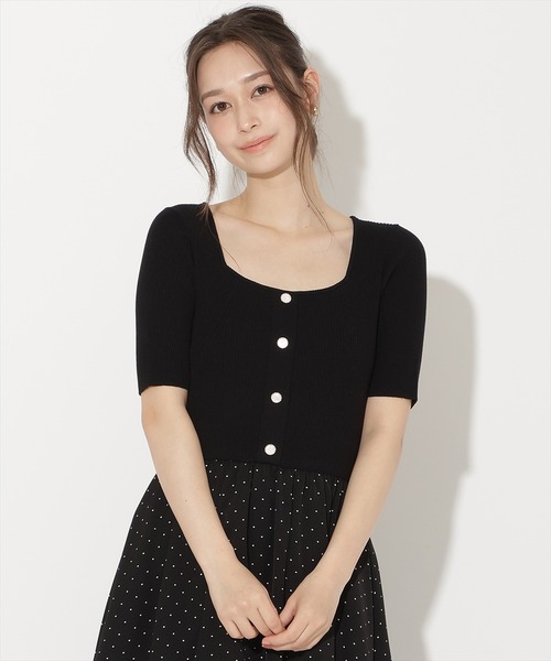 WILLSELECTION(ウィルセレクション)の「アシメティアードニットコンビワンピース(ワンピース・レディース・ブラック/オフホワイト/ブラック系その他/ピンク・FREE)」の12枚目の写真