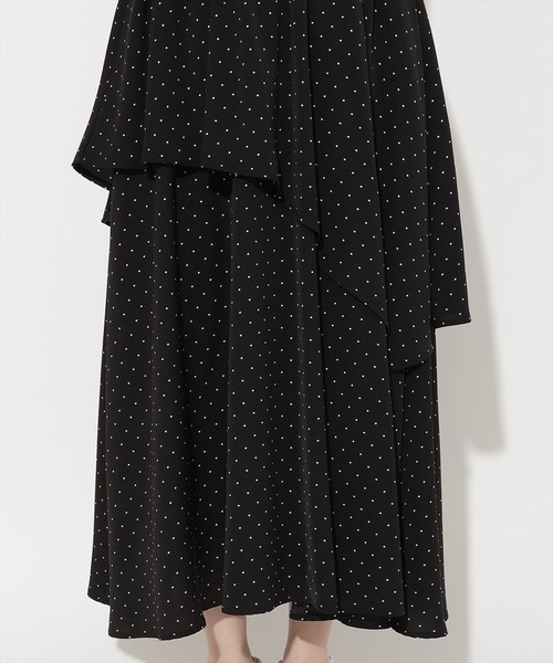 WILLSELECTION(ウィルセレクション)の「アシメティアードニットコンビワンピース(ワンピース・レディース・ブラック/オフホワイト/ブラック系その他/ピンク・FREE)」の13枚目の写真