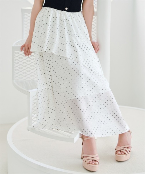 WILLSELECTION(ウィルセレクション)の「アシメティアードニットコンビワンピース(ワンピース・レディース・ブラック/オフホワイト/ブラック系その他/ピンク・FREE)」の20枚目の写真