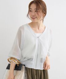 le.coeur blanc | 《WEB限定》フロントジップメッシュラメカーディガン(カーディガン/ボレロ)