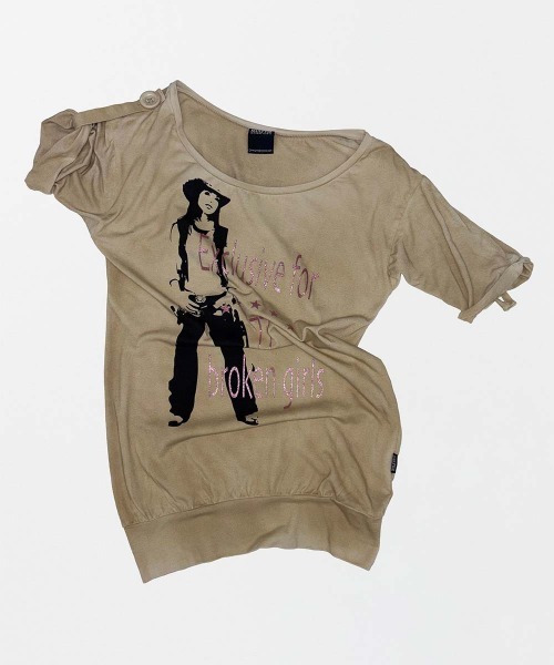 SCULPTOR(スカルプター)の「Broken Girls Roll Up Tee(Tシャツ/カットソー・レディース・ホワイト/ダークパープル/ベージュ/カーキ・SMALL/MEDIUM/LARGE)」の12枚目の写真