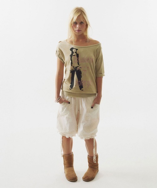 SCULPTOR(スカルプター)の「Broken Girls Roll Up Tee(Tシャツ/カットソー・レディース・ホワイト/ダークパープル/ベージュ/カーキ・SMALL/MEDIUM/LARGE)」の14枚目の写真
