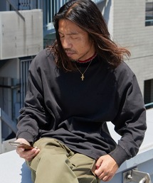 Maui & Sons / マウイアンドサンズ SPRIT WEAVE LS CREW ネイティブ柄 クルーネック 襟デザイン 首元デザイン 柄リブ 長袖Tシャツ 秋 秋服 2026年秋冬