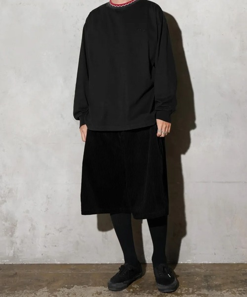 MAUI and Sons（マウイアンドサンズ）の「Maui & Sons / マウイアンドサンズ SPRIT WEAVE LS CREW ネイティブ柄 クルーネック 襟デザイン 首元デザイン 柄リブ 長袖Tシャツ 秋 秋服 2026年秋冬（Tシャツ/カットソー・メンズ・ブラック/ネイビー/ターコイズブルー/オレンジ・S/M/L）」の6枚目の写真