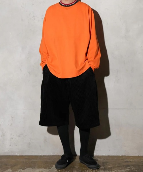 MAUI and Sons（マウイアンドサンズ）の「Maui & Sons / マウイアンドサンズ SPRIT WEAVE LS CREW ネイティブ柄 クルーネック 襟デザイン 首元デザイン 柄リブ 長袖Tシャツ 秋 秋服 2026年秋冬（Tシャツ/カットソー・メンズ・ブラック/ネイビー/ターコイズブルー/オレンジ・S/M/L）」の12枚目の写真
