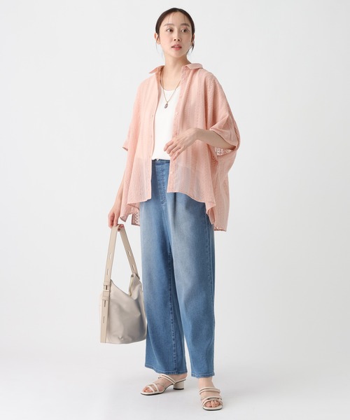 Elura(エルーラ)の「レース刺繍シャツ/882074(シャツ/ブラウス・レディース・ホワイト/ブラック/ピンク・FREE)」の11枚目の写真