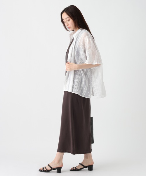 Elura(エルーラ)の「レース刺繍シャツ/882074(シャツ/ブラウス・レディース・ホワイト/ブラック/ピンク・FREE)」の5枚目の写真