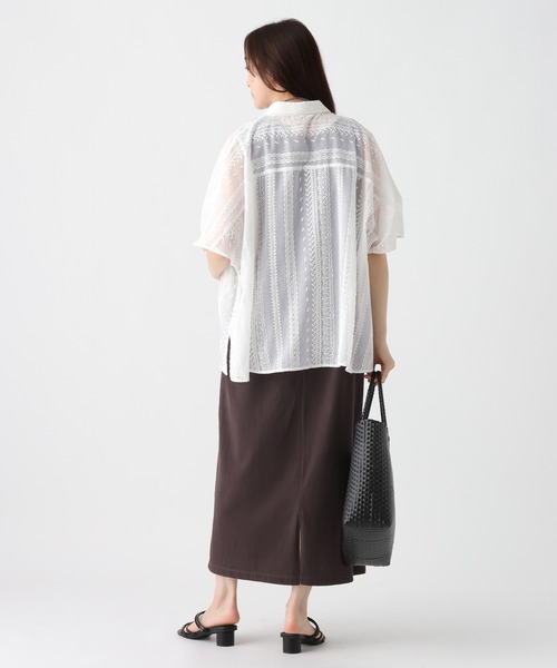 Elura(エルーラ)の「レース刺繍シャツ/882074(シャツ/ブラウス・レディース・ホワイト/ブラック/ピンク・FREE)」の6枚目の写真
