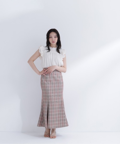 NATURAL BEAUTY BASIC（ナチュラルビューティーベーシック）の「ヘム切替マーメイドスカート（スカート・レディース・レッド系その他2・SMALL/MEDIUM/P/S）」の8枚目の写真
