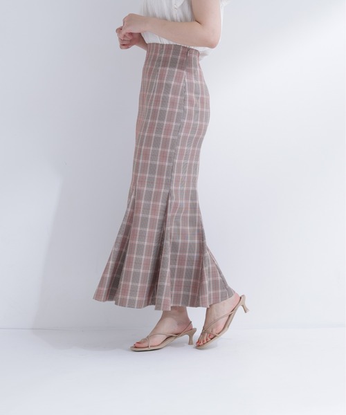 NATURAL BEAUTY BASIC（ナチュラルビューティーベーシック）の「ヘム切替マーメイドスカート（スカート・レディース・レッド系その他2・SMALL/MEDIUM/P/S）」の9枚目の写真