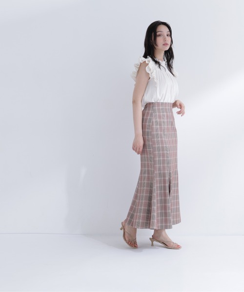 NATURAL BEAUTY BASIC（ナチュラルビューティーベーシック）の「ヘム切替マーメイドスカート（スカート・レディース・レッド系その他2・SMALL/MEDIUM/P/S）」の12枚目の写真