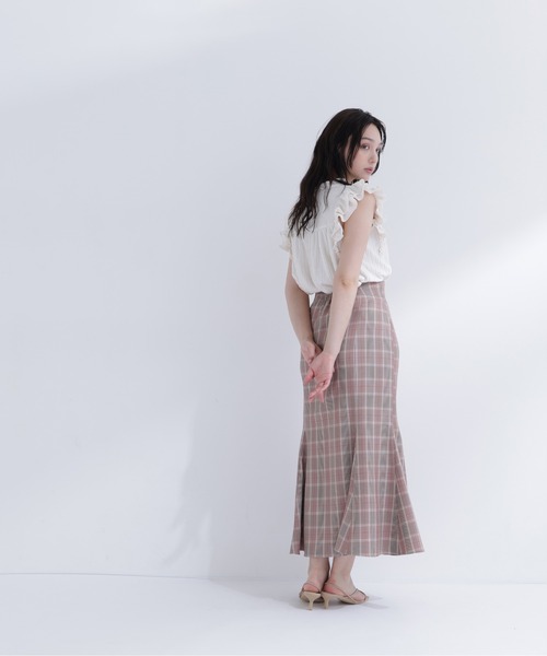 NATURAL BEAUTY BASIC（ナチュラルビューティーベーシック）の「ヘム切替マーメイドスカート（スカート・レディース・レッド系その他2・SMALL/MEDIUM/P/S）」の14枚目の写真