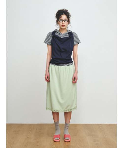 PLZPROJECT（プリーズプロジェクト）の「LACE MIDI SKIRT, MINT（スカート・レディース・ミント・FREE）」の2枚目の写真