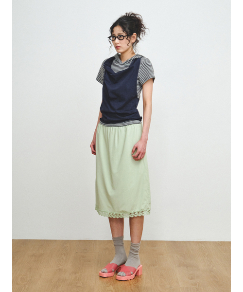 PLZPROJECT（プリーズプロジェクト）の「LACE MIDI SKIRT, MINT（スカート・レディース・ミント・FREE）」の3枚目の写真